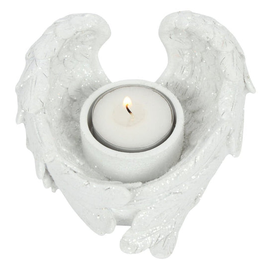 Glitter Angel Wing Candle Holder - Luna Rossi