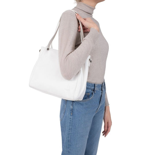 HEXAGONA Gracieuse Shoulder Bag in Beige - Luna Rossi