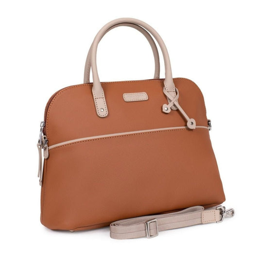 HEXAGONA - SERENA Handbag in Hazelnut - Luna Rossi