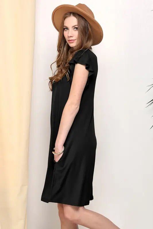 NINEXIS Plus Size Ruffle Detailed Princess Seam Dress - Luna Rossi