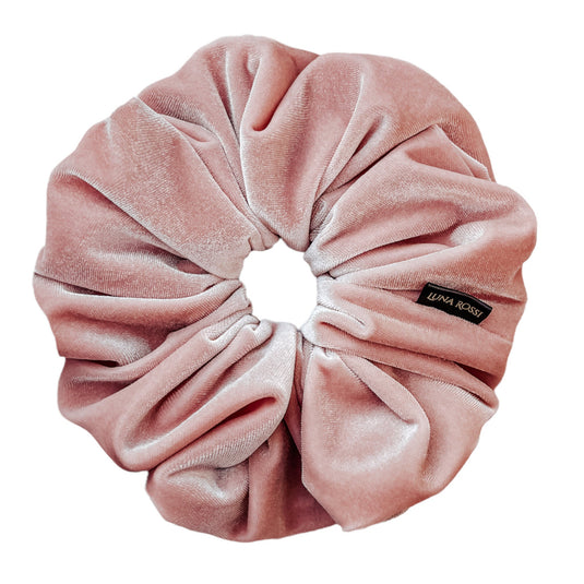 Pink Quartz Oversized Velvet Scrunchie - Luna Rossi
