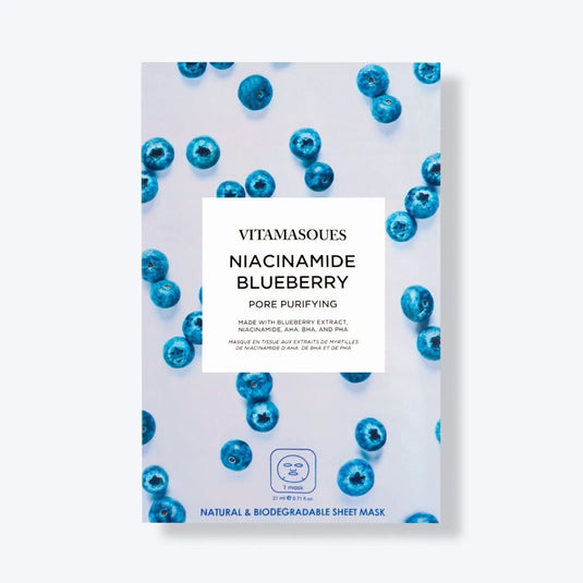 VITAMASQUES Niacinamide Blueberry Face Sheet Mask - Luna Rossi