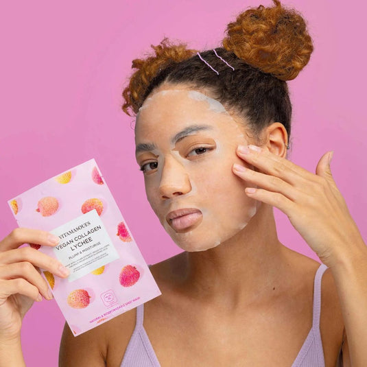 VITAMASQUES Vegan Collagen Lychee Face Sheet Mask - Luna Rossi
