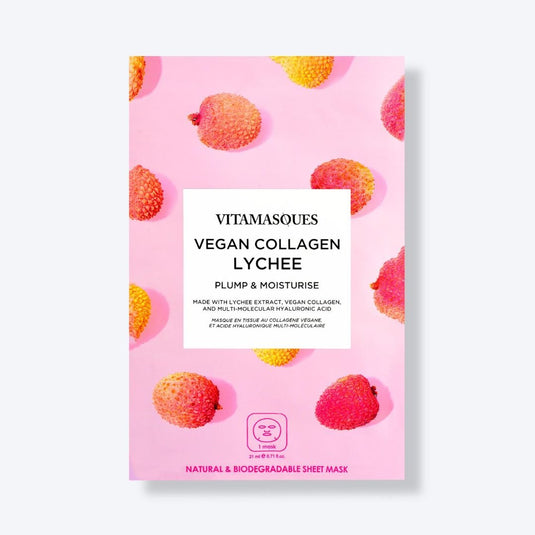 VITAMASQUES Vegan Collagen Lychee Face Sheet Mask - Luna Rossi